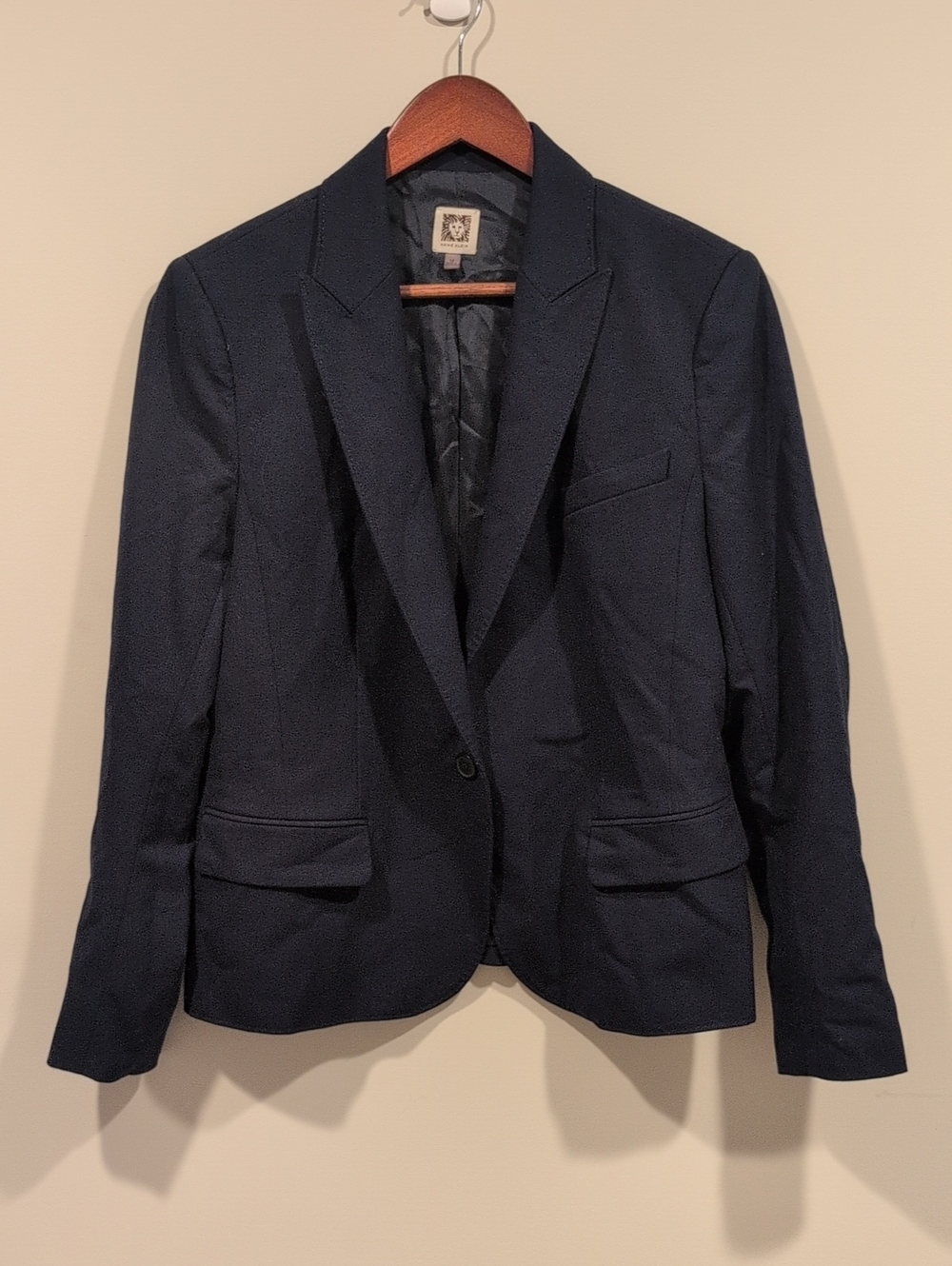 Anne Klein Navy Single-Button Women's Blazer